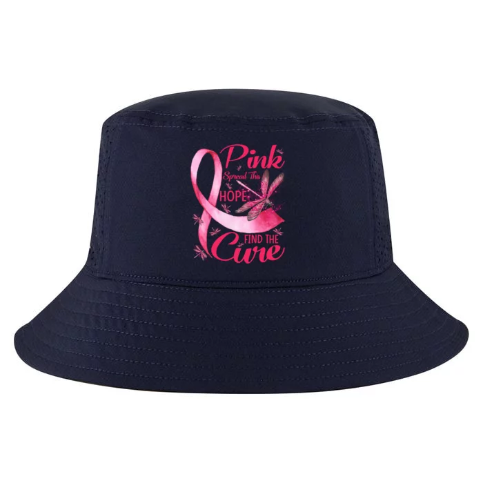 Pink Spread The Hope Find The Cure Breast Cancer Dragonfly Cute Gift Cool Comfort Performance Bucket Hat