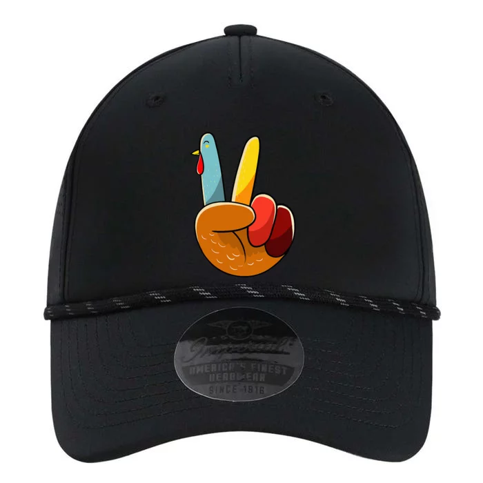 Peace Sign Turkey Turkey Hand Sign Thanksgiving Funny Performance The Dyno Cap