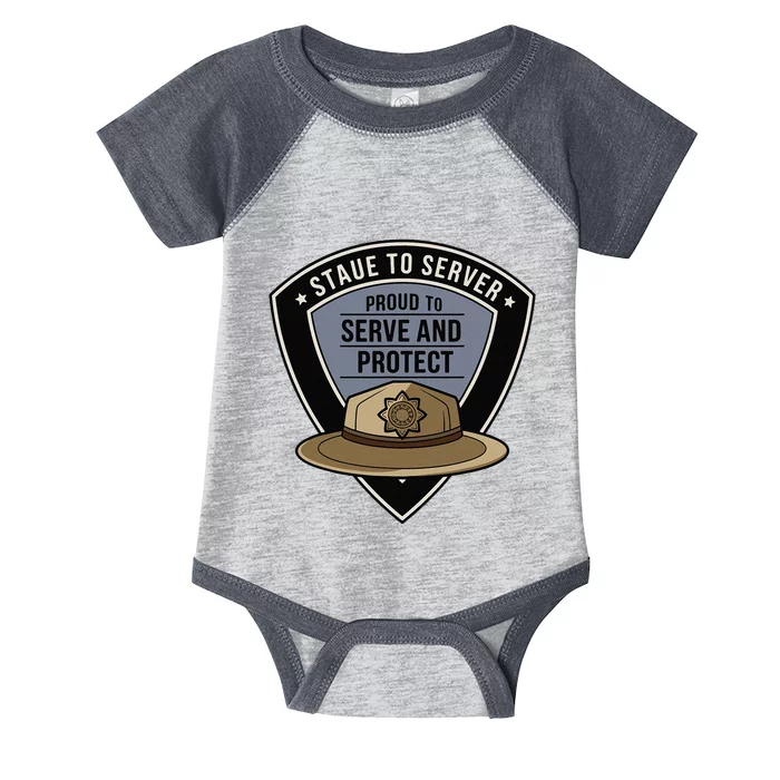 Police State Trooper Super Trooper Costume Sheriff Infant Baby Jersey Bodysuit