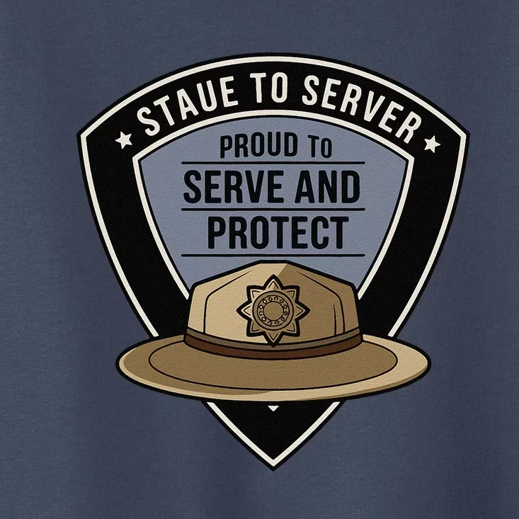 Police State Trooper Super Trooper Costume Sheriff Toddler T-Shirt