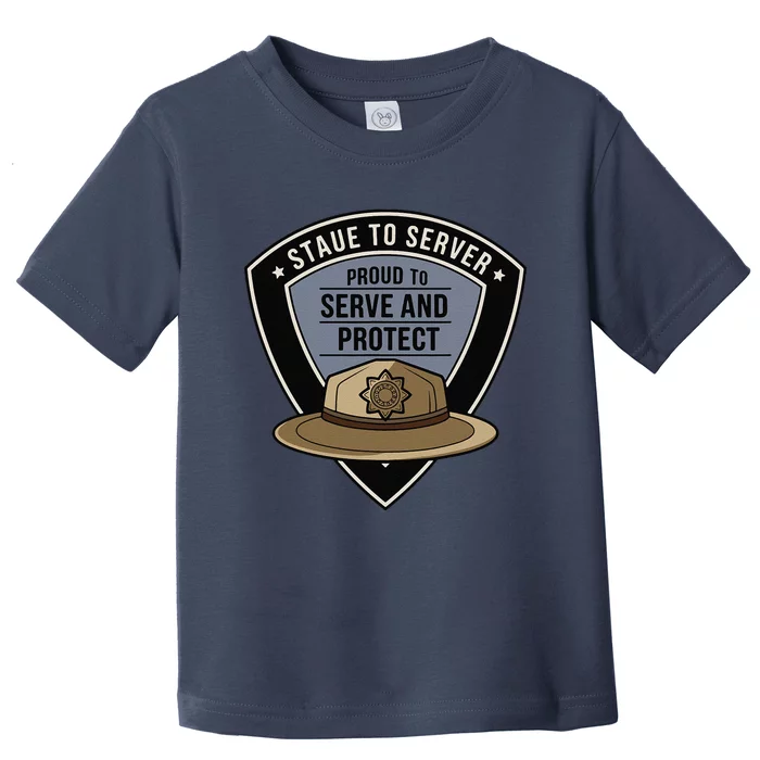 Police State Trooper Super Trooper Costume Sheriff Toddler T-Shirt