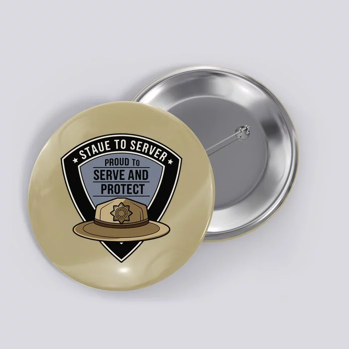 Police State Trooper Super Trooper Costume Sheriff Button