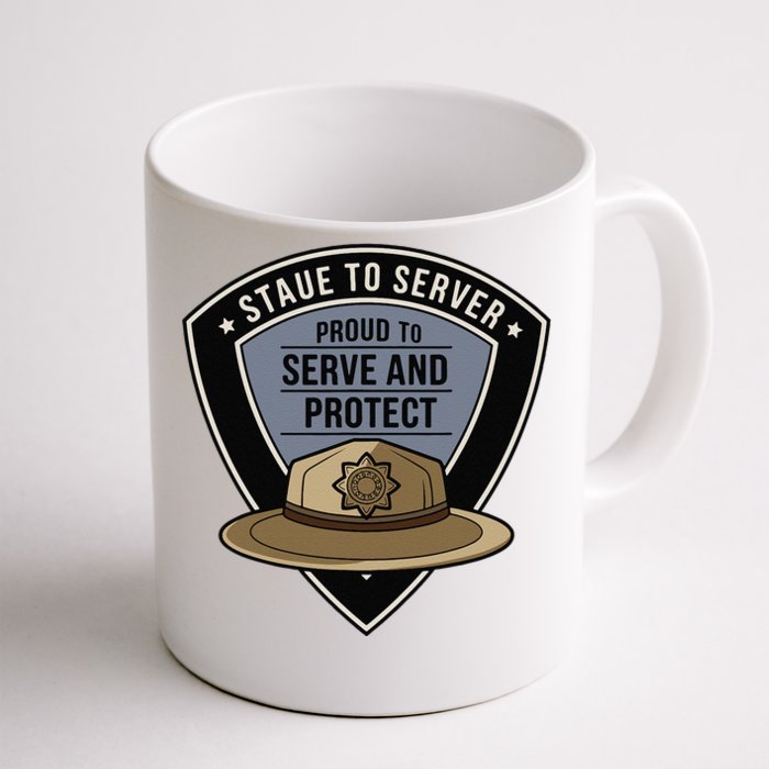 Police State Trooper Super Trooper Costume Sheriff Front & Back Coffee Mug