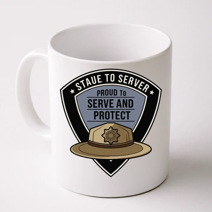 Police State Trooper Super Trooper Costume Sheriff Front & Back Coffee Mug