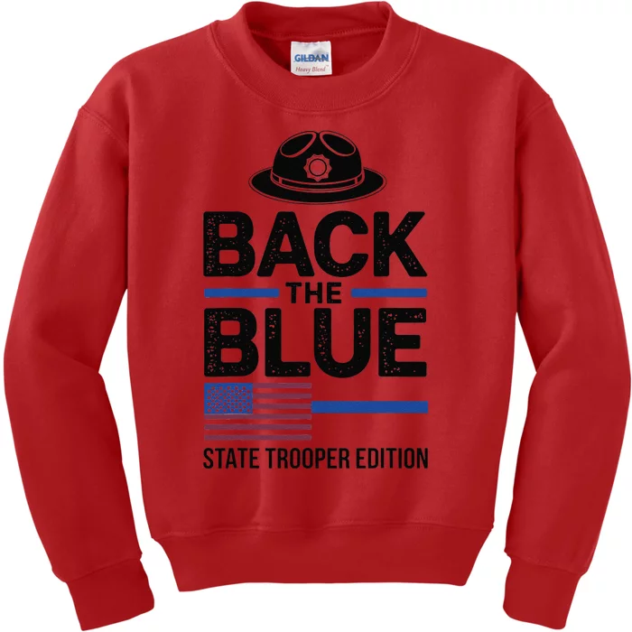 Police State Trooper Super Trooper Costume Sheriff Kids Sweatshirt