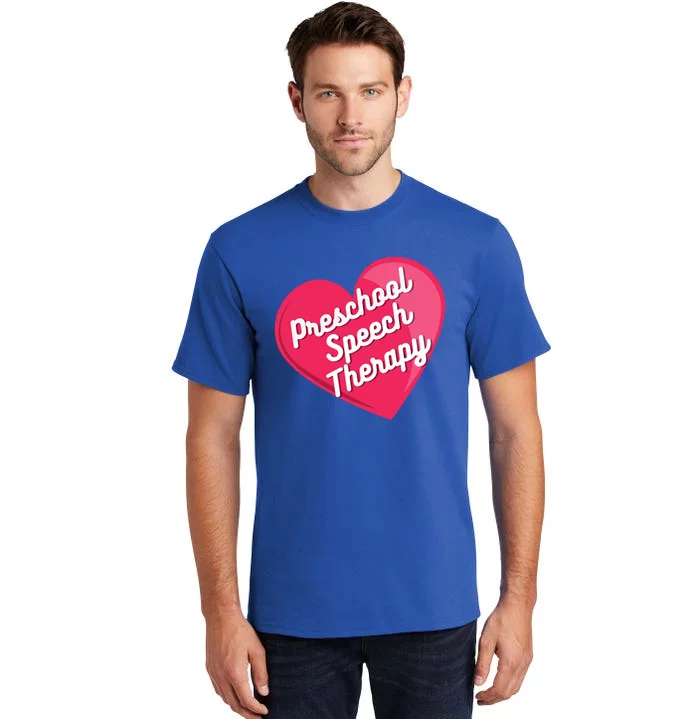 Preschool Speech Therapist Valentine's Day Heart Therapy Cool Gift Tall T-Shirt