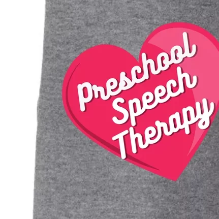 Preschool Speech Therapist Valentine's Day Heart Therapy Cool Gift Doggie 3-End Fleece Hoodie