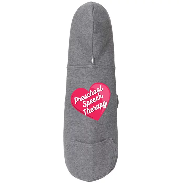 Preschool Speech Therapist Valentine's Day Heart Therapy Cool Gift Doggie 3-End Fleece Hoodie