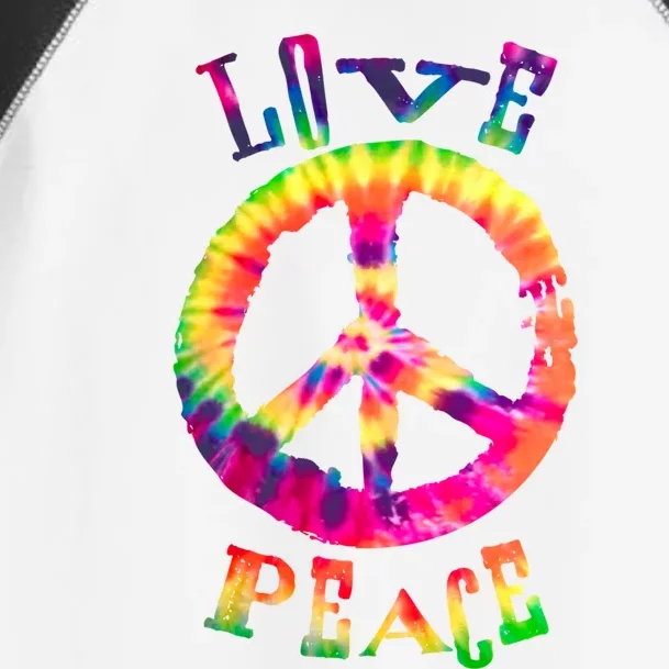 Peace Sign Tee Love Cute Gift 60s 70s Tie Die Hippie Costume Meaningful Gift Toddler Fine Jersey T-Shirt