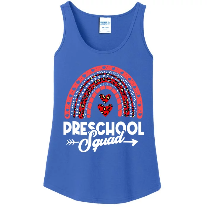 Preschool Squad Teacher Happy Valentines Day Gift Ladies Essential Tank