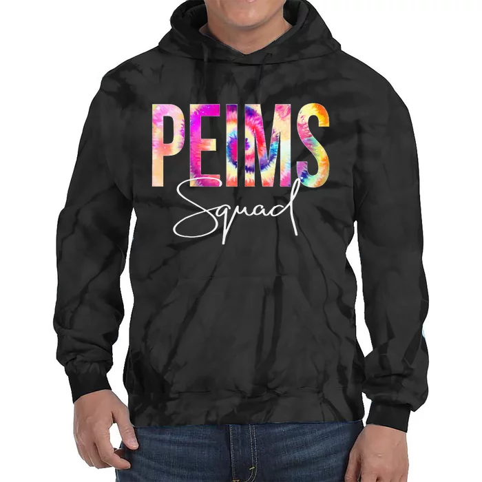 PEIMS Squad Tie Dye Back To School Women Appreciation Tie Dye Hoodie