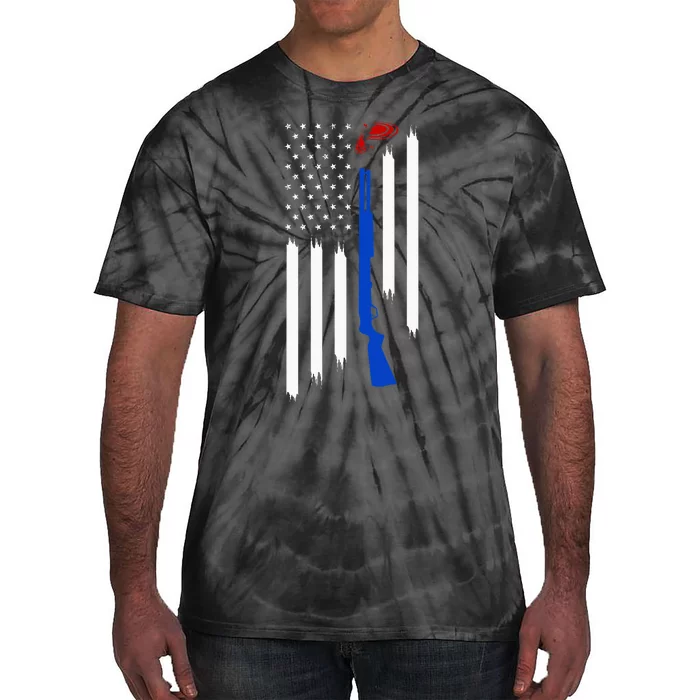 Patriotic Skeet Trap Clay Pigeon Shotgun Shooting Tie-Dye T-Shirt