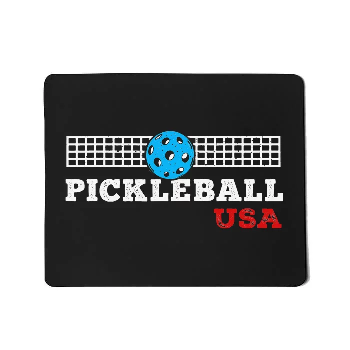 Pickleball Support the Team Pickleball Player USA Flag Mousepad