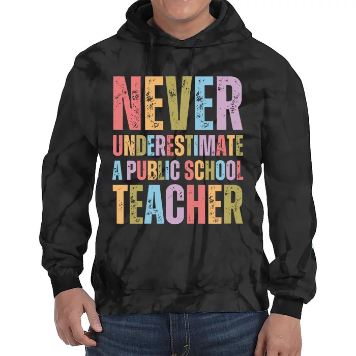 Public School Teacher Harris Walz 2024 Tie Dye Hoodie