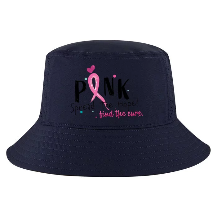 Pink Spread The Hope Time The Cure Breast Cancer Awareness Cool Comfort Performance Bucket Hat