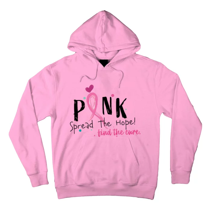 Pink Spread The Hope Time The Cure Breast Cancer Awareness Hoodie