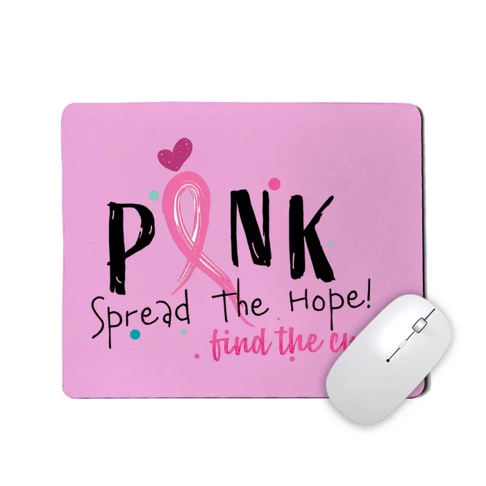 Pink Spread The Hope Time The Cure Breast Cancer Awareness Mousepad