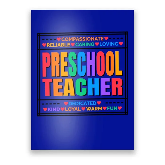 Pre School Teacher Gift Poster