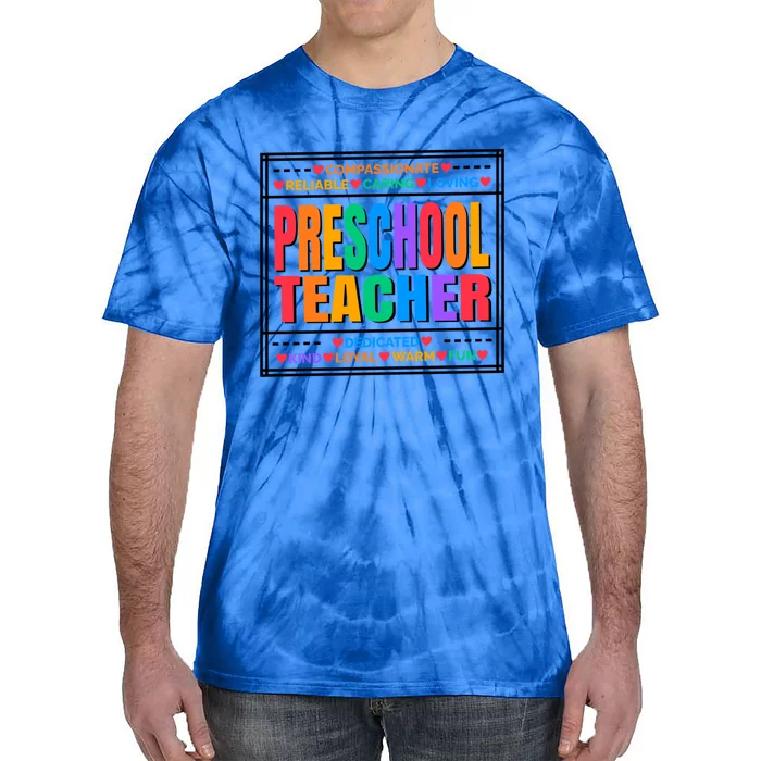 Pre School Teacher Gift Tie-Dye T-Shirt