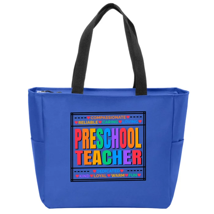 Pre School Teacher Gift Zip Tote Bag