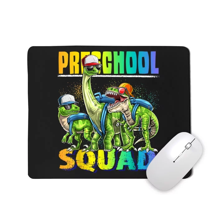 Preschool Squad T Rex Dinosaur Back To School Backpack Boy Mousepad