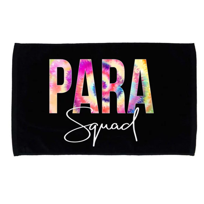 Paraprofessional Squad Tie Dye Back To School Appreciation Gift Microfiber Hand Towel