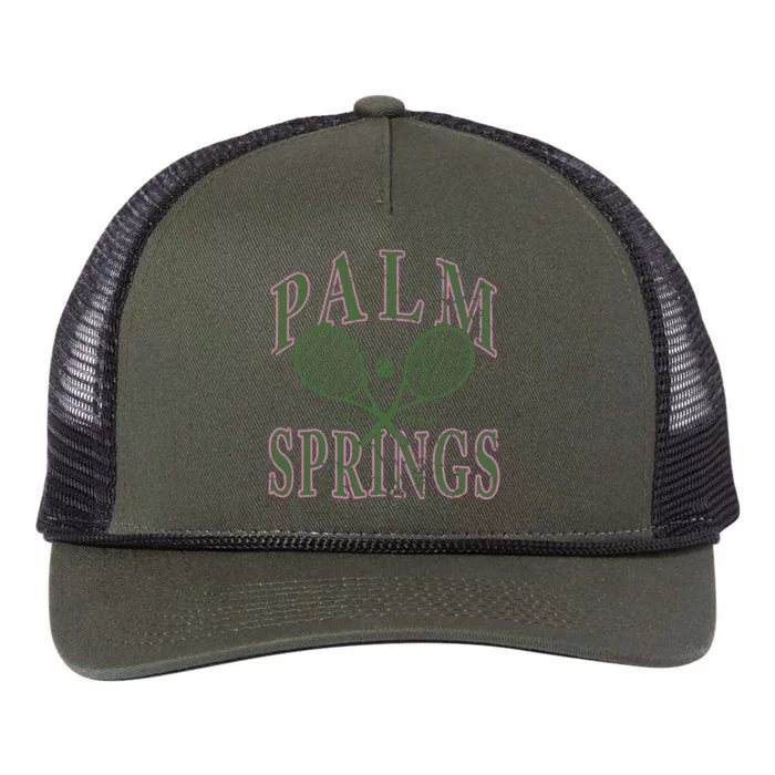 Palm Springs Tennis Retro Rope Trucker Hat Cap