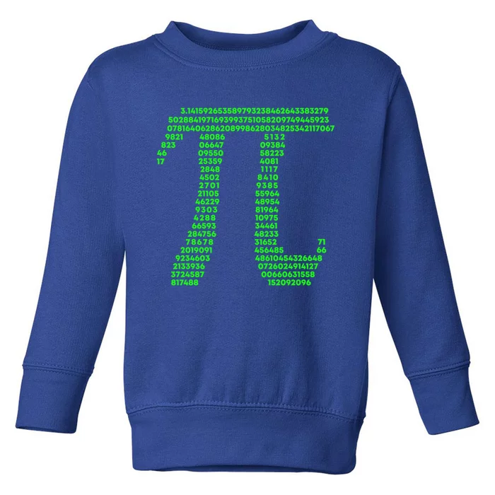 Pi Symbol Typography 3 14 Pi Day Teacher Math Word Art Gift Toddler Sweatshirt