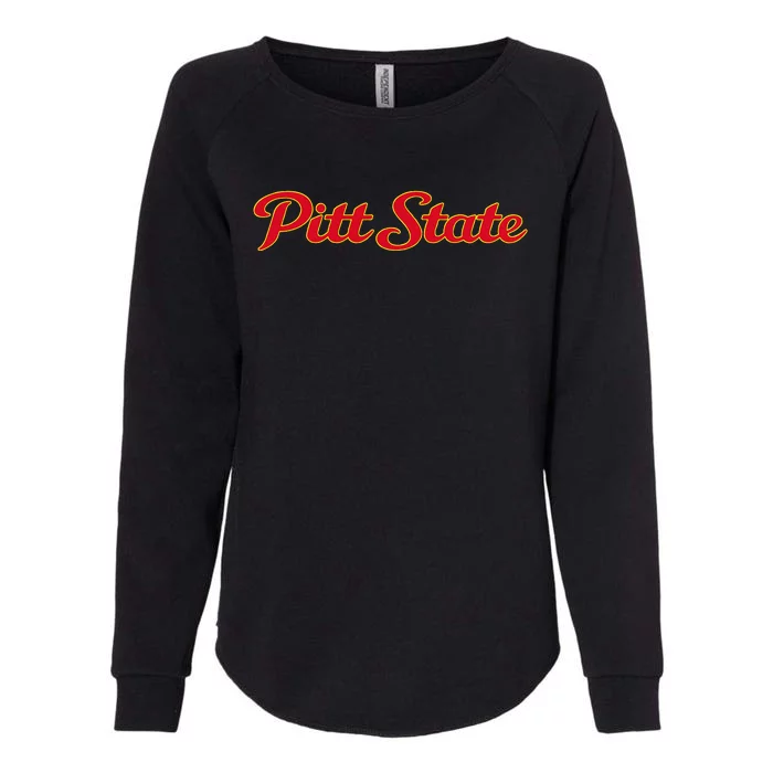 Pittsburg State University Gorillas Pitt State Script Womens California Wash Sweatshirt