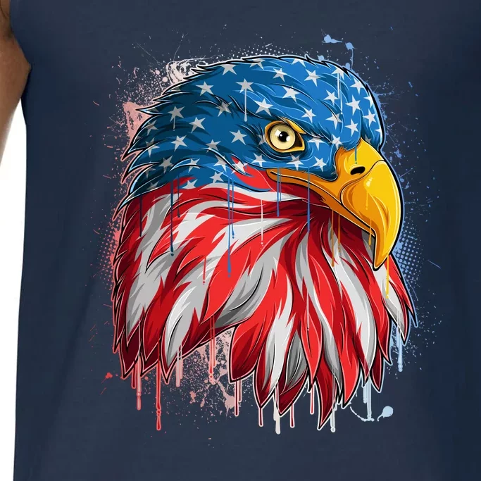 Paint Splatter USA American Flag Eagle Head Comfort Colors® Tank Top