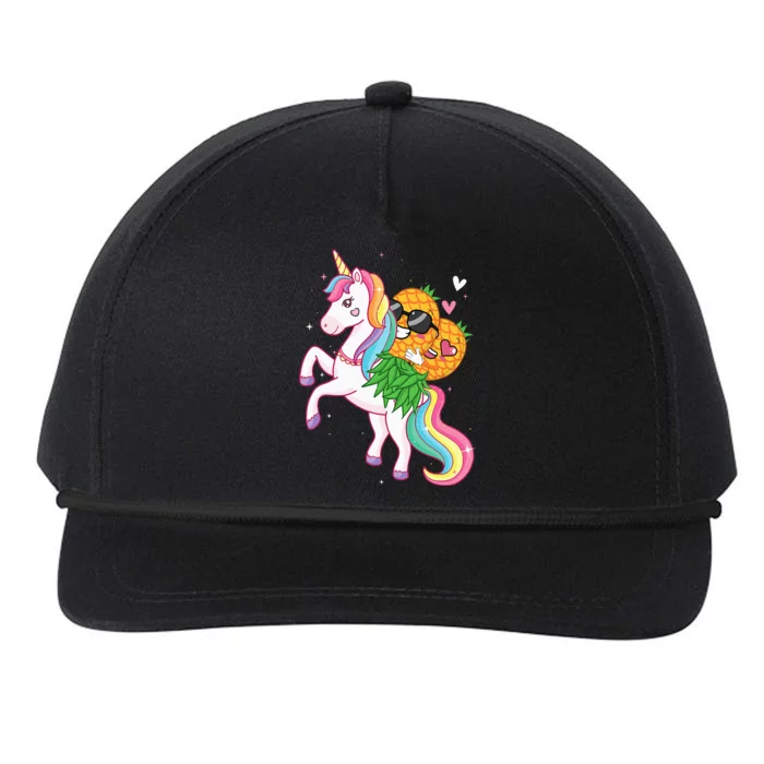 Pineapple Swinger Unicorn  Swinging Lifestyle Polyamory Snapback Five-Panel Rope Hat