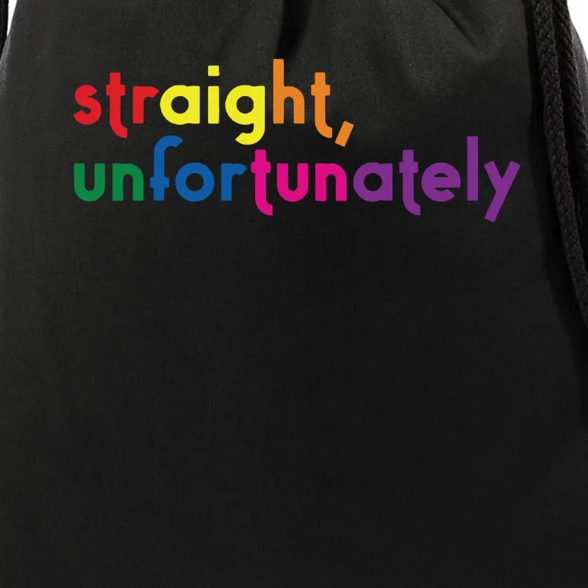 Pride Straight Unfortunately Drawstring Bag