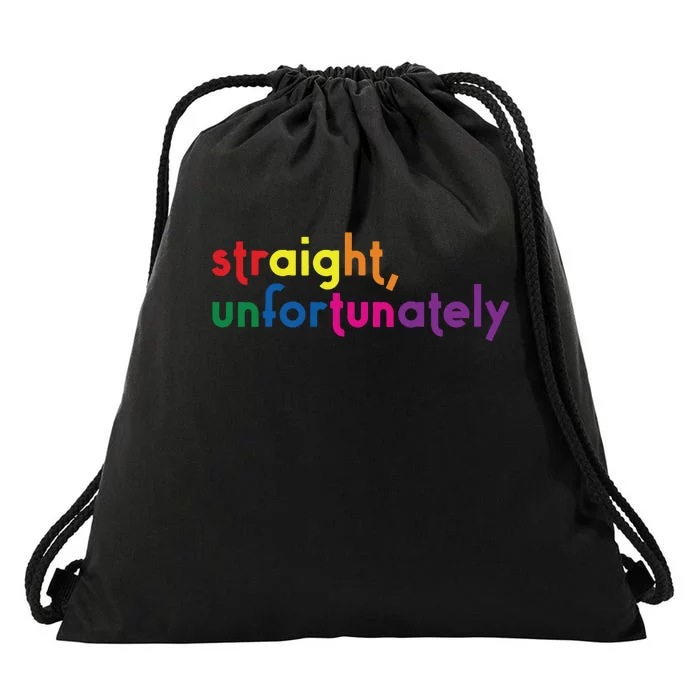 Pride Straight Unfortunately Drawstring Bag