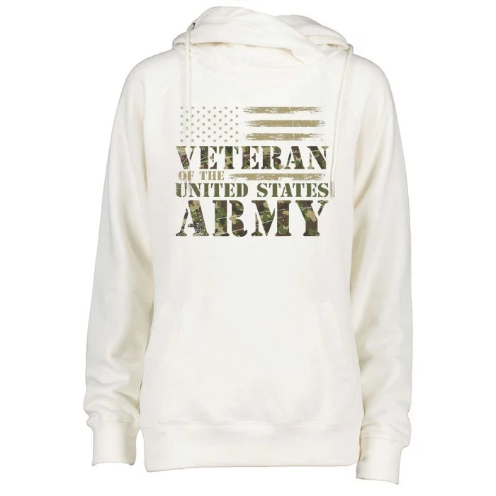 Proud Soldier United States Army USA Flag Womens Funnel Neck Pullover Hood