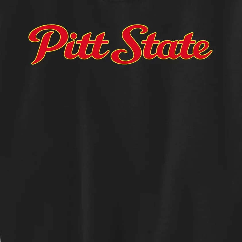 Pittsburg State University Gorillas Pitt State Script Logo Kids Sweatshirt