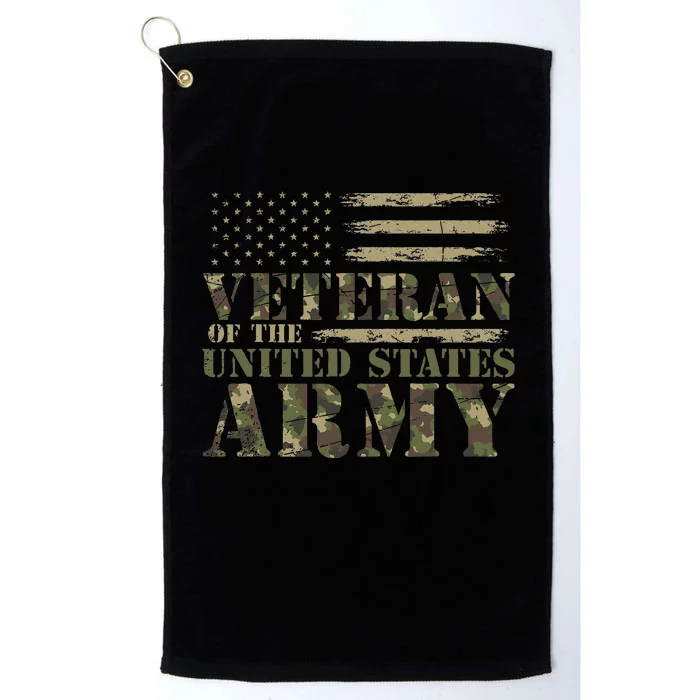 Proud Soldier United States Army USA Flag Camouflage Veteran Platinum Collection Golf Towel