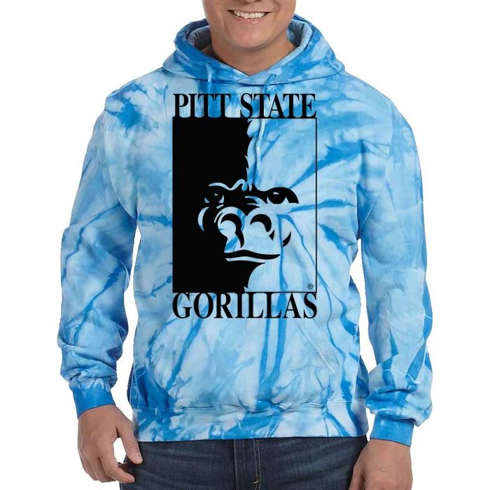 Pittsburg State University Gorillas Pitt State 1 Color Logo Tie Dye Hoodie