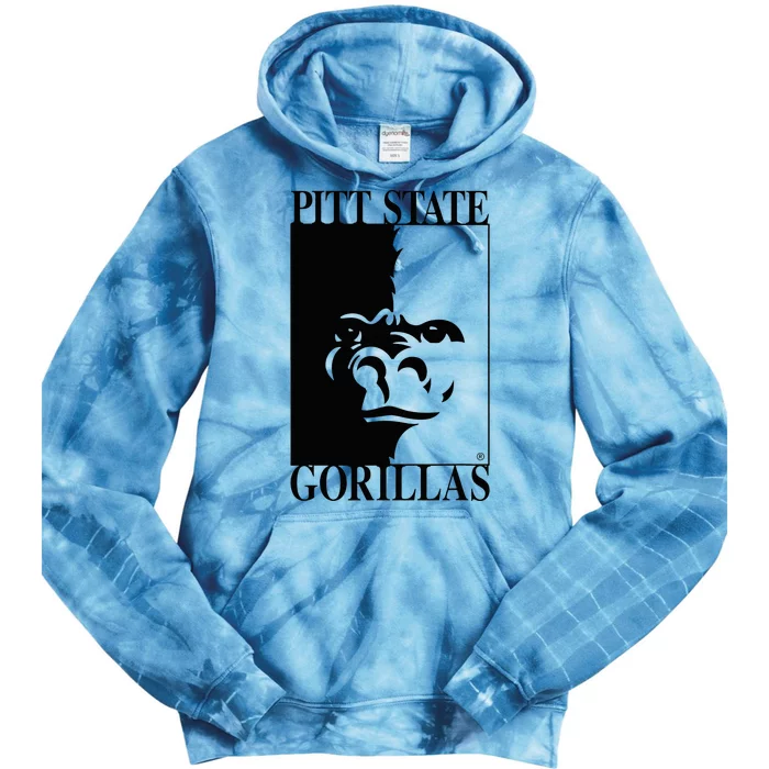 Pittsburg State University Gorillas Pitt State 1 Color Logo Tie Dye Hoodie