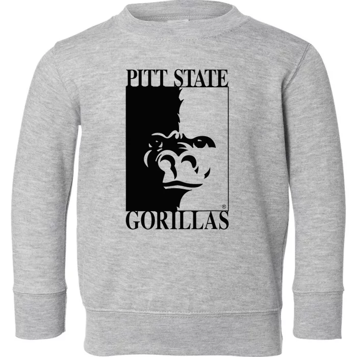 Pittsburg State University Gorillas Pitt State 1 Color Logo Toddler Sweatshirt