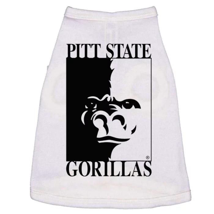 Pittsburg State University Gorillas Pitt State 1 Color Logo Doggie Tank