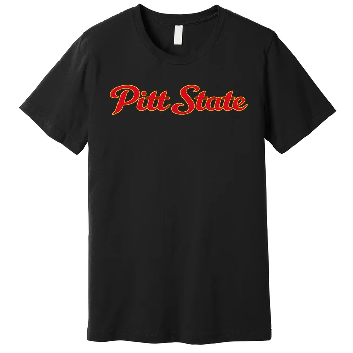 Pittsburg State University Gorillas Pitt State Script Premium T-Shirt