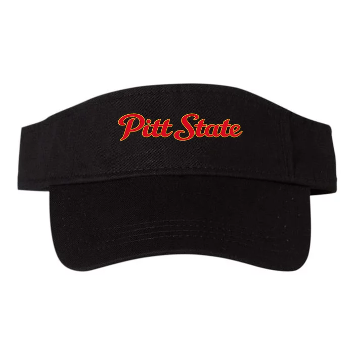 Pittsburg State University Gorillas Pitt State Script Valucap Bio-Washed Visor