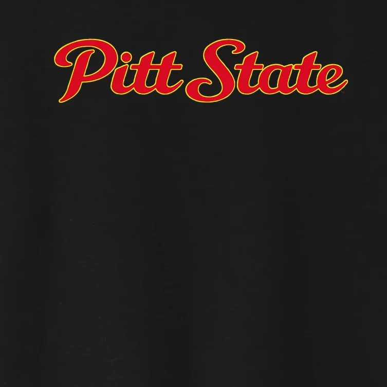 Pittsburg State University Gorillas Pitt State Script Women's Crop Top Tee