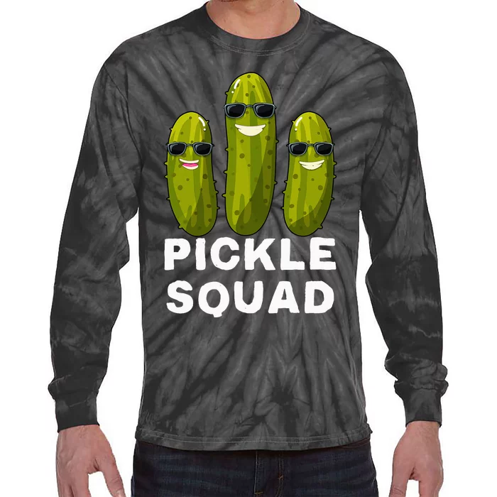 Pickle Squad Vegan Dill Pickle Tie-Dye Long Sleeve Shirt