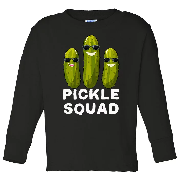 Pickle Squad Vegan Dill Pickle Toddler Long Sleeve Shirt