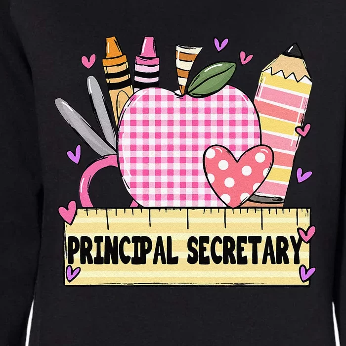 Principal Secretary Valentine S Day Teacher Frame Womens California Wash Sweatshirt