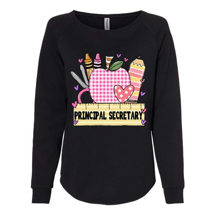 Principal Secretary Valentine S Day Teacher Frame Womens California Wash Sweatshirt