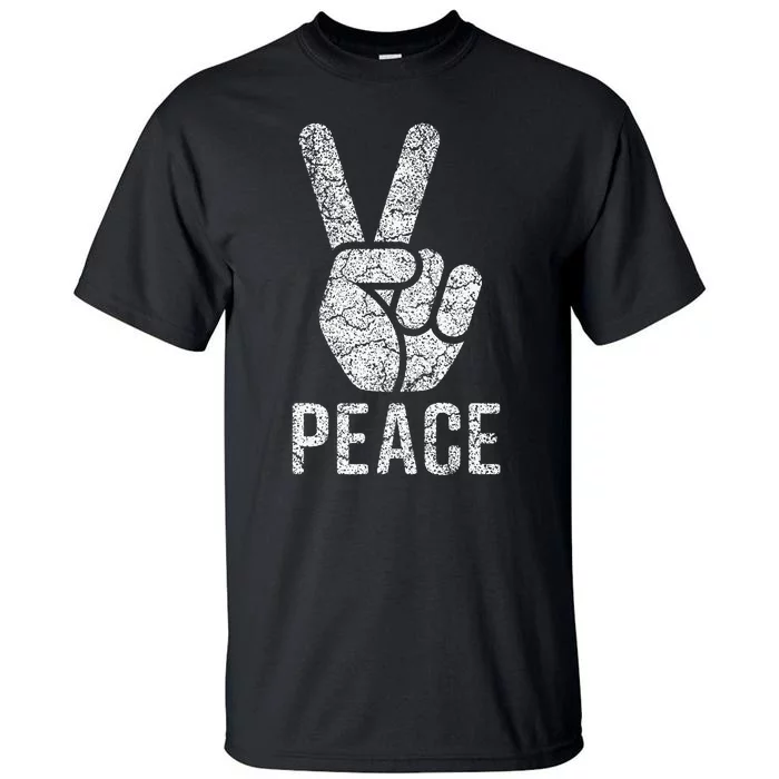 Peace Sign Vintage 60s 70s Hippie Tall T-Shirt