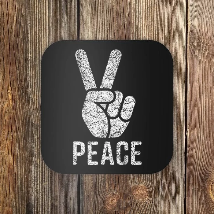 Peace Sign Vintage 60s 70s Hippie Coaster