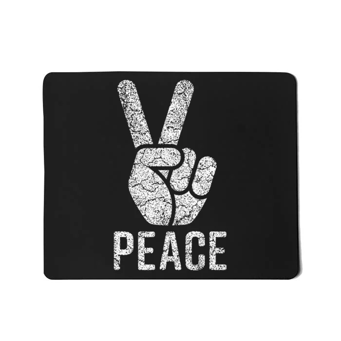 Peace Sign Vintage 60s 70s Hippie Mousepad